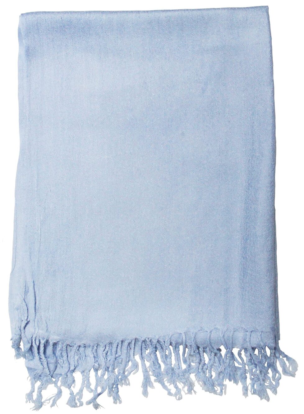 2164 Pashmina Scarf Beautiful Solid Colors - Light Blue